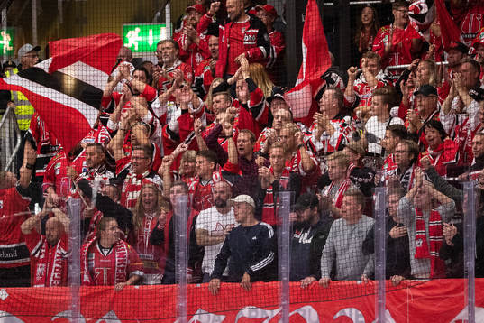 Moras hejarklacken i ishockeymatchen i SHL mellan Mora och
