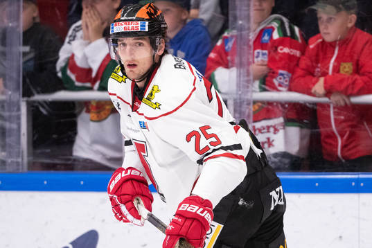 Örebros Anton Hedman  i ishockeymatchen i SHL mellan Mora