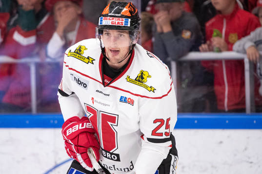 Örebros Anton Hedman  i ishockeymatchen i SHL mellan Mora