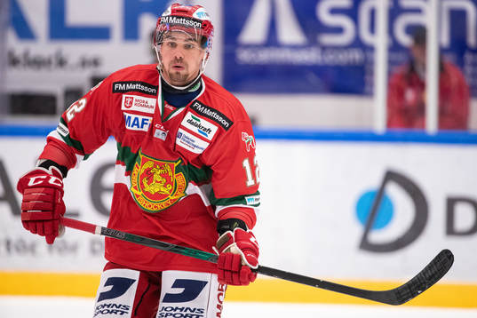 Moras Kevin Gagné  i ishockeymatchen i SHL mellan Mora och