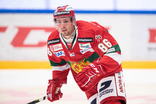 Moras Mathias Bromé  i ishockeymatchen i SHL mellan Mora
