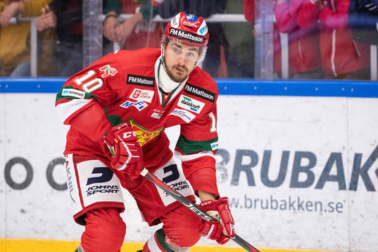 Moras Matej Galbavy  i ishockeymatchen i SHL mellan Mora