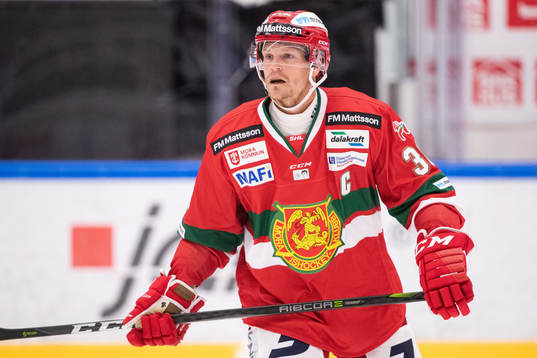 Moras Adam Masuhr  i ishockeymatchen i SHL mellan Mora och
