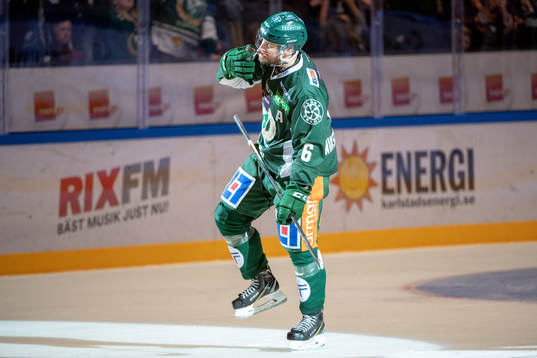 Färjestads Mikael Wikstrand jublar