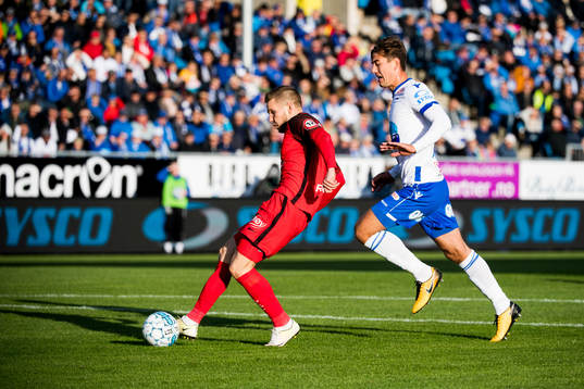 Gilli Rolantsson of Brann scores the 0-2 goal