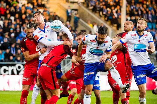 Fredrik Knudsen of Haugesund scores the 1-3 goal