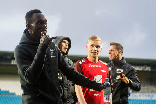 Daouda Bamba of Brann celebrates