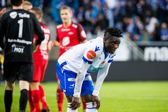 David Akintola of Haugesund looks dejected
