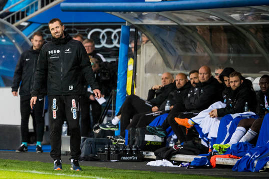 Eirik Horneland, coach of Haugesund, looks dejected