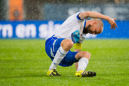 Christian Grindheim of Haugesund reacts