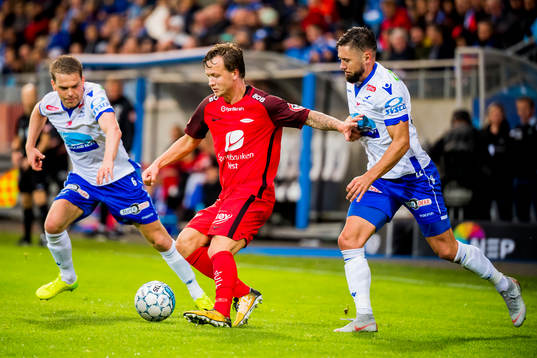 Joakim Våge Nilsen of Haugesund, Fredrik Haugen of Brann
