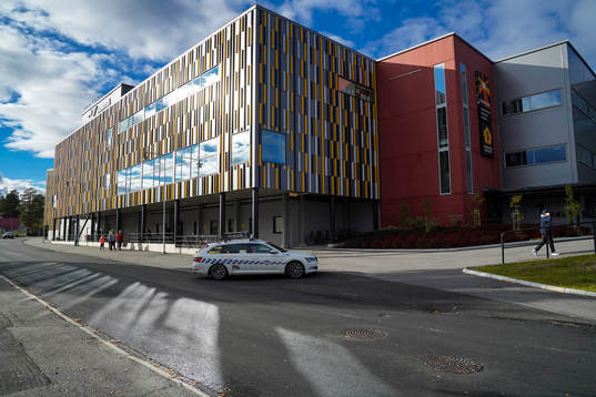 Exteriörbild på Skellefteå Kraft Arena
