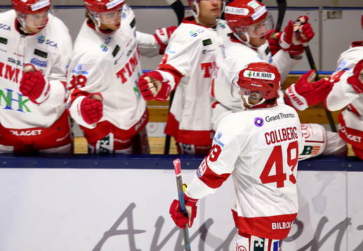 Timrås Sebastian Collberg jublar