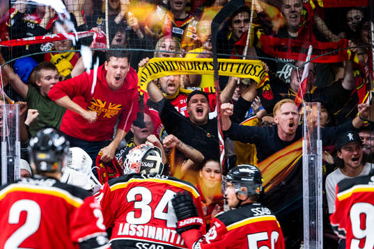 Luleås supportrar jublar
