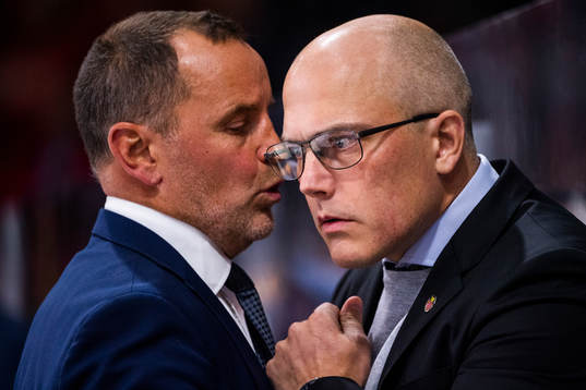 Luleås tränare Thomas Berglund och Assisterande tränare