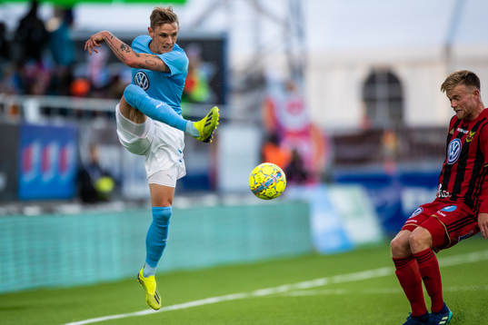 Malmö FFs Sören Rieks  och Östersunds Dennis Widgren