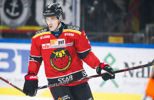 Luleås Fredrik Styrman i ishockeymatchen i SHL mellan