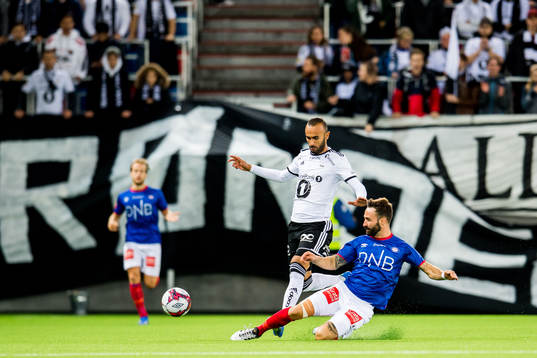 Issam Jebali of Rosenborg and Magnus Lekven of Vålerenga