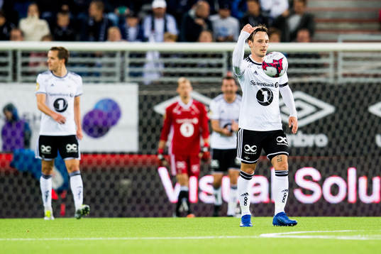 Mike Jensen of Rosenborg looks dejected