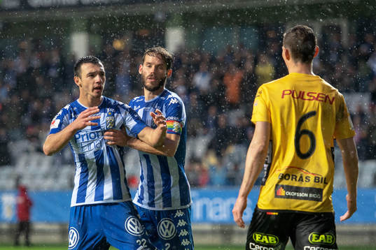 IFK Göteborgs Giorgi Kharaishvili jublar