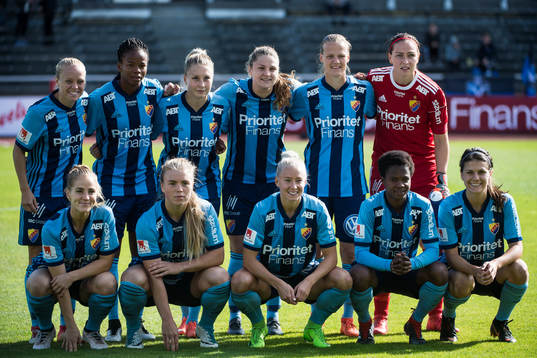 Djurgårdens startelva innan fotbollsmatchen i