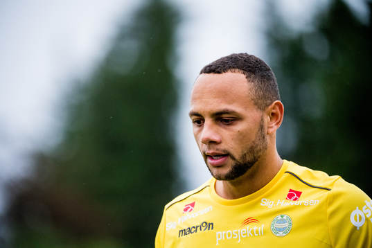 Goalkeeper Nicklas Frenderup of Sandnes Ulf