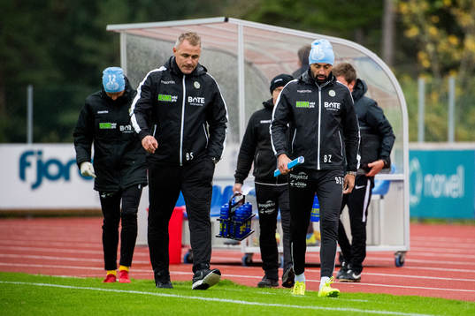 Bengt Sæternes, head coach of Sandnes Ulf, and Bojan