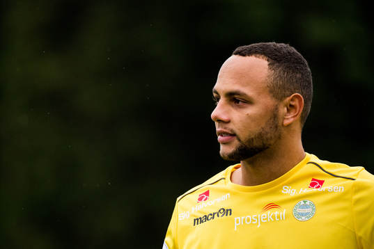 Goalkeeper Nicklas Frenderup of Sandnes Ulf