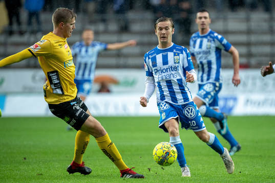 IFK Göteborgs Patrik Karlsson Lagemyr och Elfsborgs Joakim