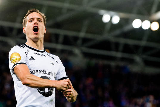 Anders Konradsen of Rosenborg celebrates the 1-2 goal