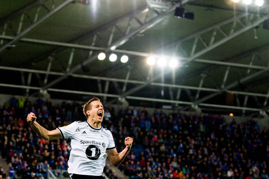 Anders Konradsen of Rosenborg celebrates