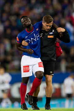 Mohammed Abu of Vålerenga with an injury