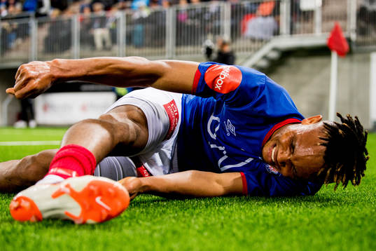 Chidera Ejuke of Vålerenga with an injury