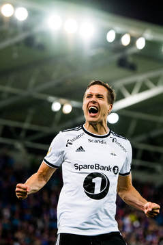 Anders Konradsen of Rosenborg celebrates