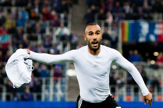 Issam Jebali of Rosenborg celebrates