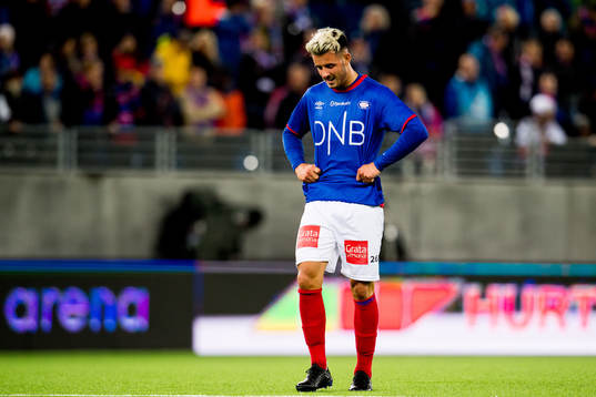 Aron Leonard Dønnum of Vålerenga looks dejected