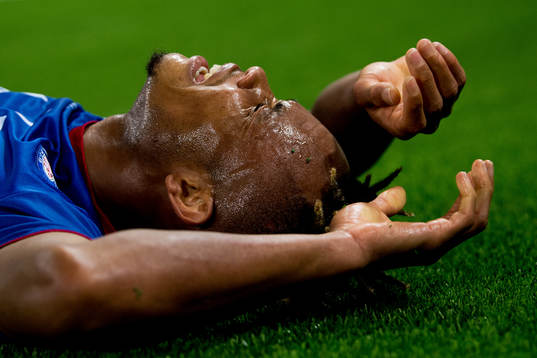 Chidera Ejuke of Vålerenga with an injury