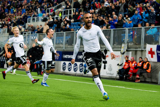 Issam Jebali of Rosenborg celebrates