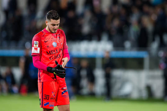 Trelleborgs målvakt Marko Johansson deppar