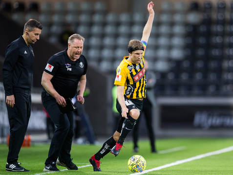 Trelleborgs tränare Patrick Winqvist och Häckens Rasmus