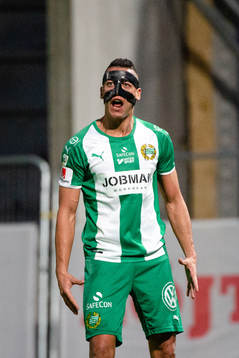 Hammarbys Nikola Djurdjic reagerar