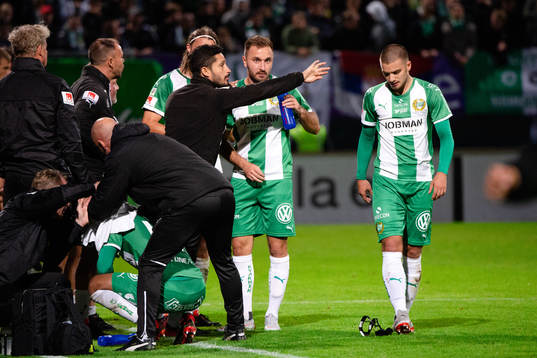 Hammarbys Muamer Tankovic och Vladimir Rodic
