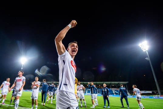 Markus Nakkim of Viking celebrates
