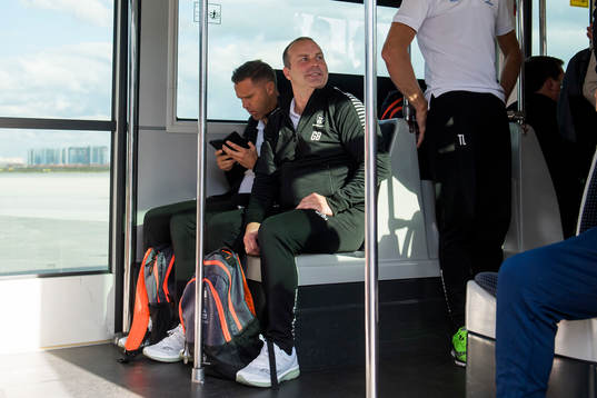 Geir Bakke, head coach of Sarpsborg 08, arrive at Ataturk