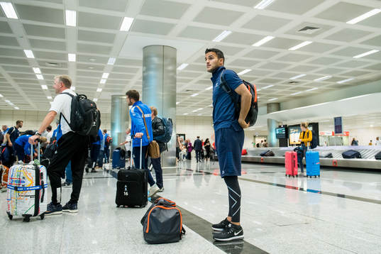 Harmet Singh of Sarpsborg 08 arrive at Ataturk airport