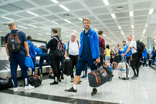 Ole Jørgen Halvorsen of Sarpsborg 08 arrive at Ataturk