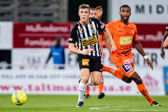 Landskronas Alfons Sampstedt och Varbergs Joel Palmquist