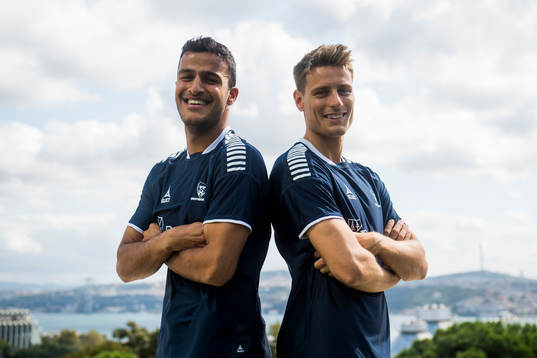 Harmet Singh and Kristoffer Zachariassen of Sarpsborg 08