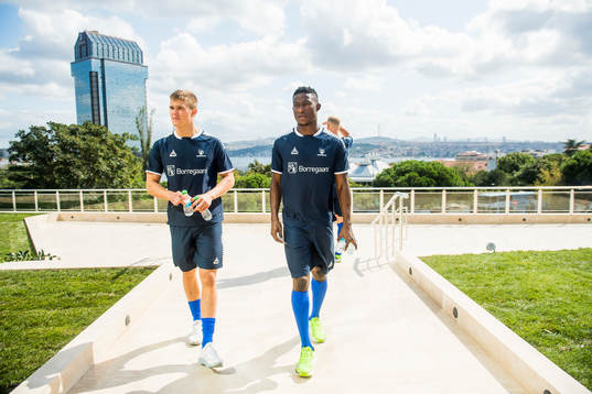 Bjørn Inge Utvik and Muhammed Usman Edu of Sarpsborg 08