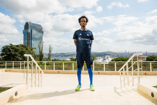 Amin Askar of Sarpsborg 08 poses for a picture